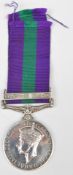 George VI General Service Medal with clasp for Palestine 1945-48, named to 14484500 Sgt R Tomlinson,