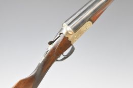 Denton & Kenall 12 bore side by side ejector shotgun with single trigger, named and engraved