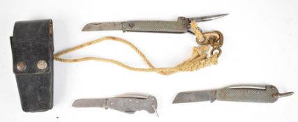 Harrison Brothers and Howson Sheffield clasp knife inscribed Lieutenant GF Bowen Davies RNVR 5/5/