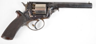 R S Garden of London Tranters Patent Fourth Model 54 bore five shot double-action revolver with