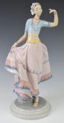 Lladro figurine Hindu dancer (Danzarina Hindu), only in production for circa 2 years around 1999,