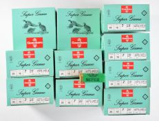 One hundred and ninety five Gamebore Super Game 12 bore shotgun cartridges, in original boxes PLEASE