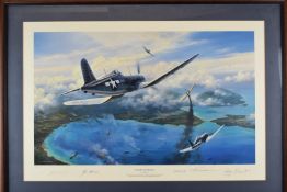 Nicolas Trudigan signed limited edition 2/600 print 'Gunfight Over Rabaul' Solomon Islands, in