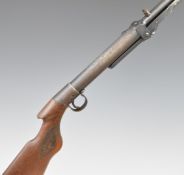 BSA Standard No 1 Light or Ladies .22 under-lever air rifle with chequered semi-pistol grip and