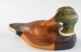 Country Tradition of Waterloo signed limited edition 1 of 2 carved wooden Mallard duck decoy, length