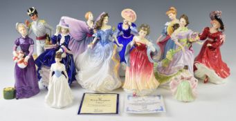A collection of Royal Doulton figurines including limited edition / figure of the year examples
