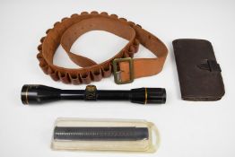 Four gun or shooting accessories comprising Nikko Stirling Gold Crown 4x40 scope, Phoenix Phantom