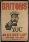 Kitchener recruitment poster, in glass frame