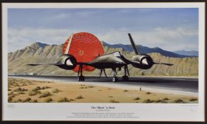 Robert Tomlin signed limited edition 142/500 print 'The Black is Back', 74 x 51cm including frame