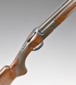 Perazzi MX12 12 bore over and under ejector shotgun with engraved lock, underside, trigger guard and
