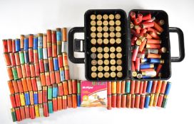 One hundred and forty three 12 bore shotgun cartridges including some paper cased collector's