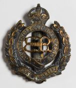 British Army Royal Engineers Edward VIII brass cap badge, with Maples and Beasley, Birmingham to