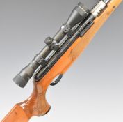 Air Arms TX200 .22 under-lever air rifle with chequered semi-pistol grip and forend, adjustable