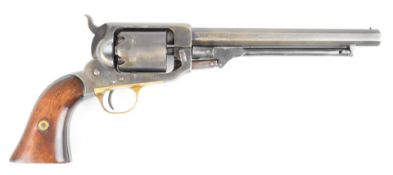 E Whitney of Newhaven .36 Colt type six-shot single action revolver with shaped wooden grips,
