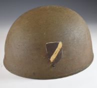 British WW2 airborne / paratrooper's steel helmet, BMB 1943 and size 6 5/8 to leather sweat band