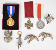 Six Polish military medals and Diamond Jubilee medal