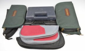 Twelve pistol or revolver carry cases including two hard examples, Gunlugga, Beretta, Allen etc.