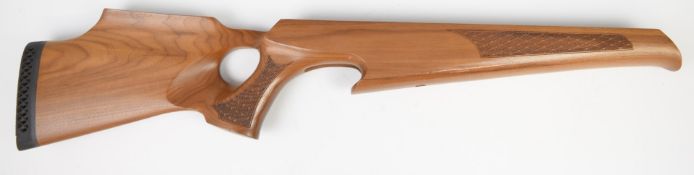 Ripley air rifle or similar stock with chequered semi-pistol thumb hole grip and raised cheek-piece.