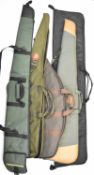 Five padded shotgun or rifle slips including Jack Pyke, Alros Shadow, Klever Sport etc.