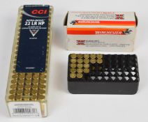 One-hundred-and-eighteen .22LR HP and similar rifle cartridges, in original boxes PLEASE NOTE THAT A