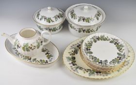 Royal Worcester dinner ware decorated in the Lavinia pattern, approximately 127 pieces