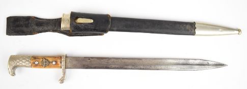 German Third Reich Nazi Luftwaffe dress bayonet with decorated hilt and crosspiece stamped SB 13859,