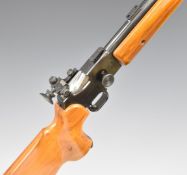 BSA Martini-International Mk II .22 underlever-action target rifle with thumb semi-pistol grip,