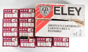 Two hundred and fifty 12 bore Eley Super Game shotgun cartridges, all in original boxes. PLEASE NOTE