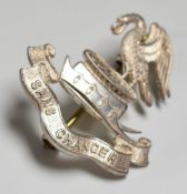 British Army Liverpool Pals Battalion cap badge stamped sterling silver to the reverse