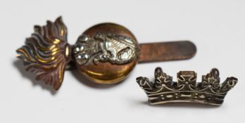 British Army Royal Irish Fusiliers two part metal badge