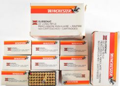 Eight-hundred-and-fifty .22 Long Winchester Super X rifle cartridges, all in original boxes.