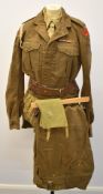 British Army battle dress blouse 1949 pattern dated 1955 with shoulder badges for Royal Engineers,