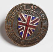 Canadian Expeditionary Force WW1 'For Service at the Front' lapel badge, number 222850