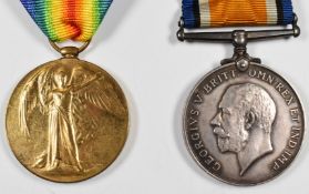 British Army WW1 medal pair comprising War Medal and Victory Medal named to 266275 Pte A B Dodd,
