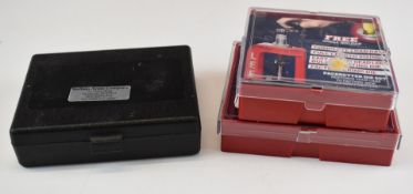 Three Lee Precision and similar re-loading die sets, two 7.5x55 Swiss and a 6.5x55 Swedish Mauser,