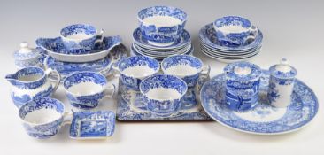 A collection of Spode Italian tea and dinner ware, approximately twenty eight pieces