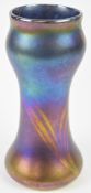 John Ditchfield for Glasform iridescent waisted glass vase, signed 'J Ditchfield 3540 Glasform' to