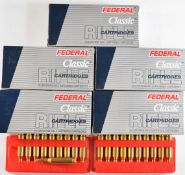 One-hundred .243 Win Federal Classic rifle cartridges, all in original boxes. PLEASE NOTE THAT A