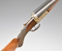 C G Bonehill 12 bore side by side shotgun with engraved scenes of dogs to the lock, engraved trigger