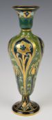 Moorcroft Macintyre Florianware pedestal vase, signed to base, height 22cm