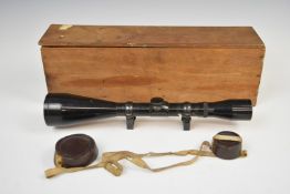 Oigee Luxor 6x90 air rifle or similar scope, in fitted wooden box