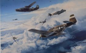 Robert Taylor signed limited edition (515/600) print 'Where Eagles Gathered', signed by Colonel