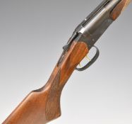 Baikal .45-70 double barrelled side by side rifle with chequered semi-pistol grip and forend,