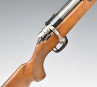 Parker-Hale .243 bolt-action rifle with chequered semi-pistol grip and forend, adjustable pop-up