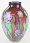 Richard P Golding for Okra Signature series Desert Rose glass vase, limited edition 1/10, signed '