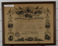 American Civil War State of New Jersey discharge certificate for Mathias Bunn, 2nd Regiment New