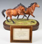 Royal Worcester limited edition 67/500 'Galloping Ponies' by Doris Lindner, with certificate and