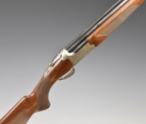 Miroku MK-70 12 bore over and under ejector shotgun with engraved locks, thumb lever and