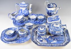 Spode Italian pattern dinner, tea and decorative ware including, teapot, coffee pot and Chinese
