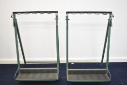 A pair of Bowman folding gun racks, each 65 x 105cm.